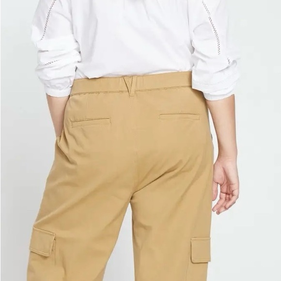 Universal Standard Karlee stretch cotton twill cargo pants, vintage khaki L/22 - Picture 4 of 9